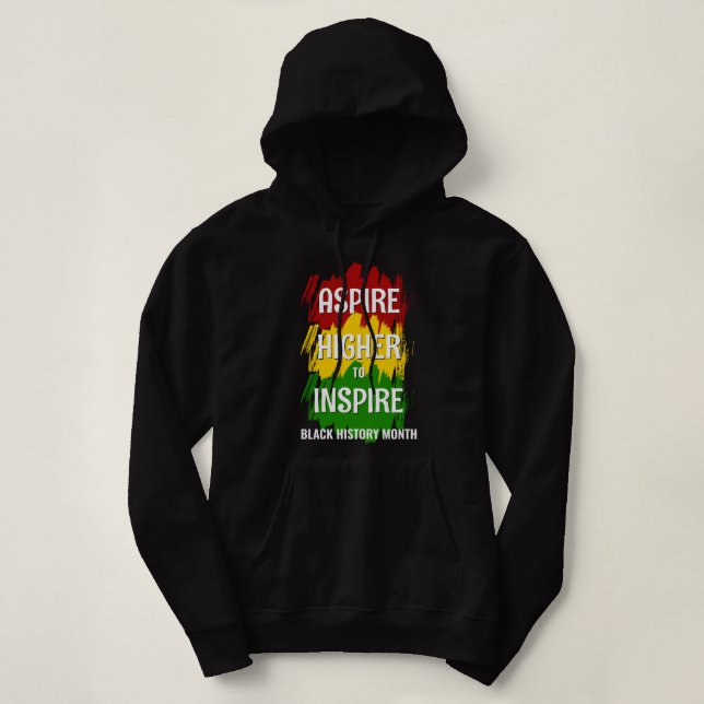 ASPIRE HIGHER INSPIRIER Black History Month Hoodie (Design vorne)