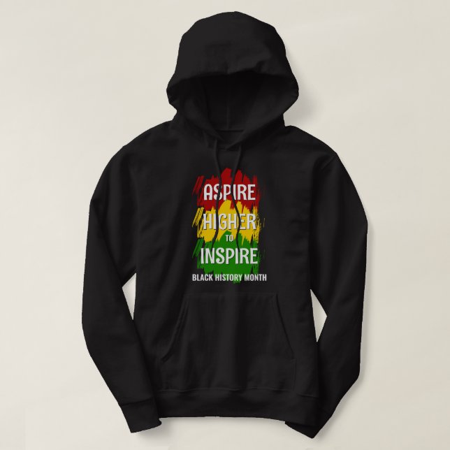 ASPIRE HIGHER INSPIRIER Black History Month Hoodie (Design vorne)
