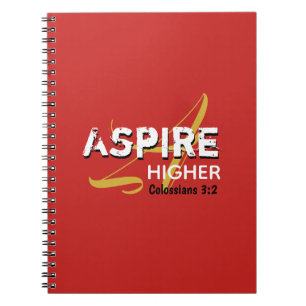 ASPIRE HIGHER Red Inspiration Christlich Notizblock