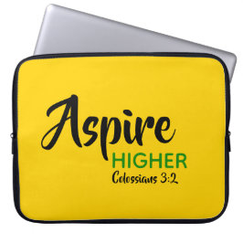 ASPIRE HÖHER Gelb Inspiration Christlich Laptopschutzhülle