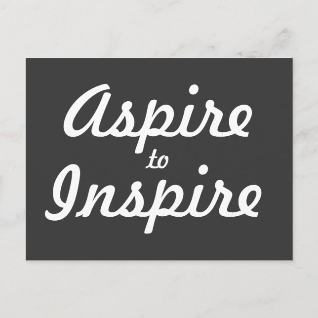 Aspire Inspiriert Motivierend Postkarte (Vorderseite)
