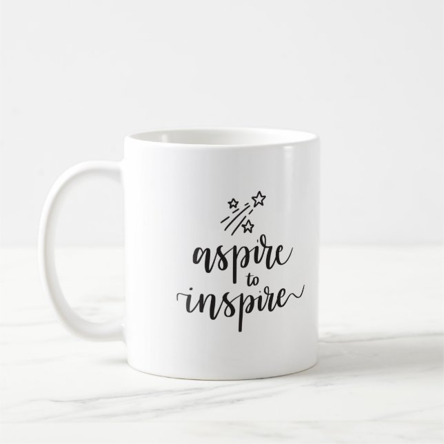 Aspire to Inspirier Kaffeetasse (Links)