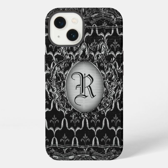 Aspley Shadow Monogram iPhone Hülle (Rückseite)
