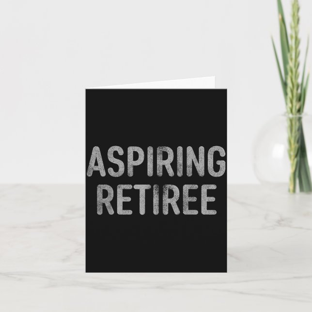Asring Retiree Distressed Shirt - Funny Retirement Karte (Vorderseite)