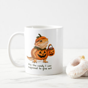 Aß Die Süßigkeiten Kürbis Bartagame Kunst Kaffeetasse