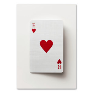 Ass of Hearts Card - Erste Tabelle Nr. Tischnummer