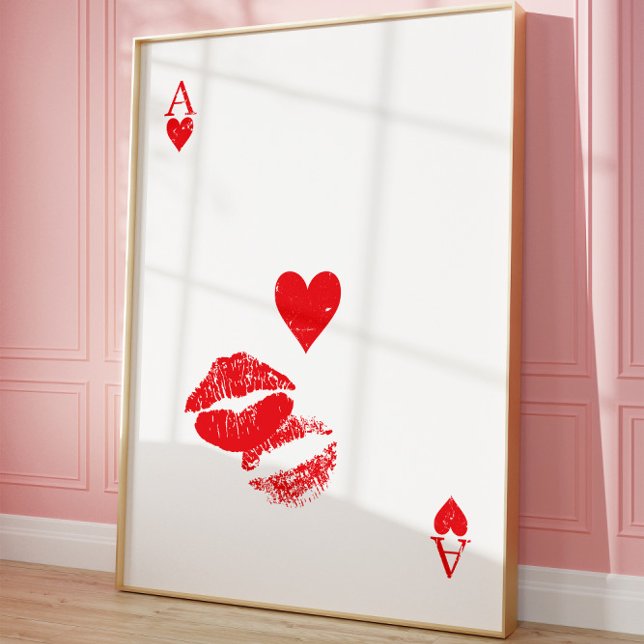 Ass of Hearts Kiss Playing Card Wall Poster (Von Creator hochgeladen)