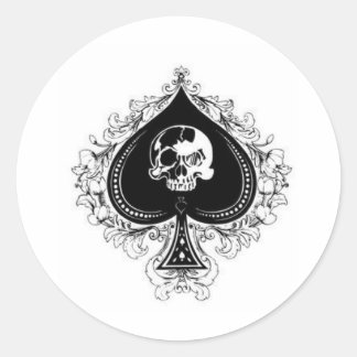 Ass_of_spades1 Runder Aufkleber