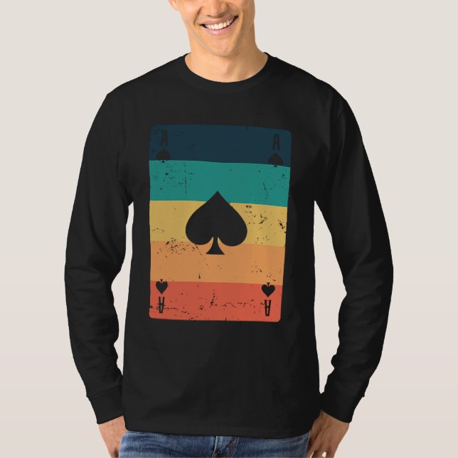 Ass-Poker oder Skat-Kartenspiel T-Shirt (Vorderseite)