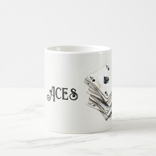 Ass Spielkarten Kaffeetasse (Mittel)