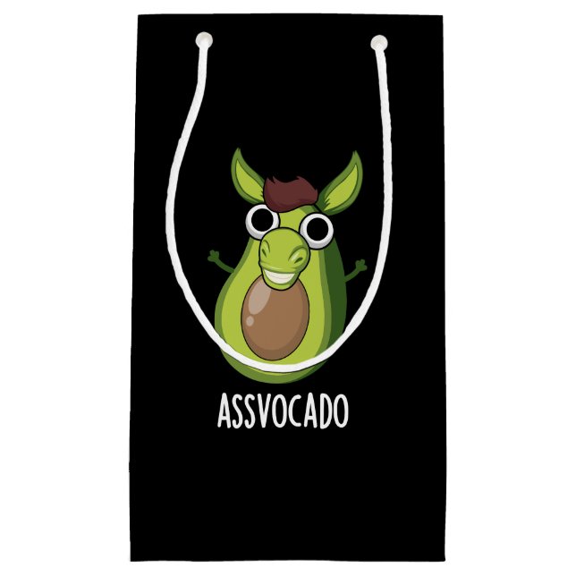 Ass vocado Funny Avocado Pun Dark BG Kleine Geschenktüte (Vorderseite)