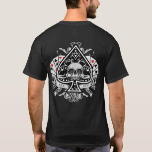 Ass von Pik Schädel Spielkarten Zocker T-Shirt