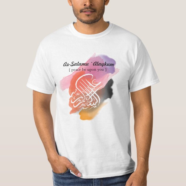 Assalamu 'alaikum - Arabische Kalligrafie Kunst T-Shirt (Vorderseite)