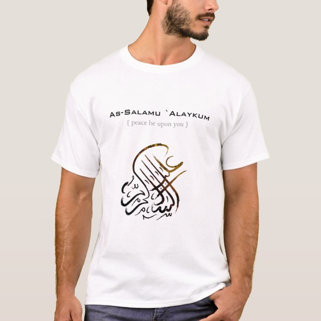 Assalamu 'alaikum - arabische Kalligraphie Kunst T-Shirt (Vorderseite)