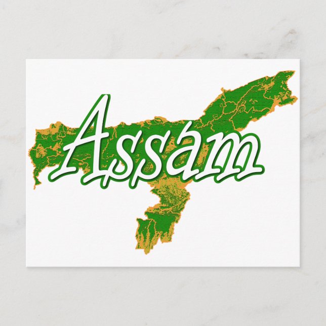Assam Postkarte (Vorderseite)