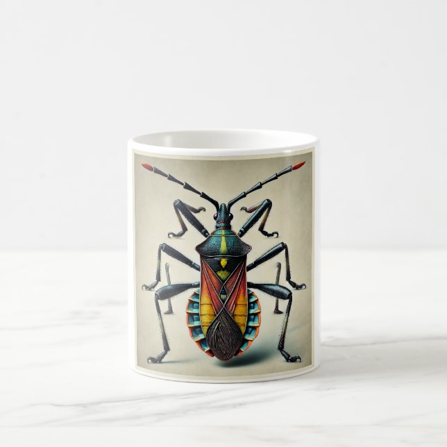 Assassin Bug 080824IREF201 - Watercolor Kaffeetasse (Mittel)