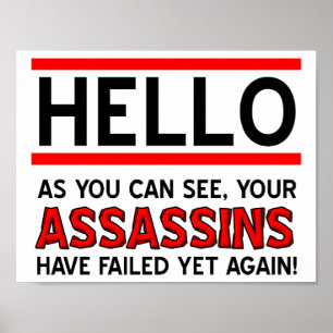 Assassins Versagt Funny Poster