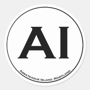 Assateague Insel-Aufkleber Runder Aufkleber