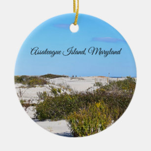 Assateague Insel-runde Verzierung Keramik Ornament