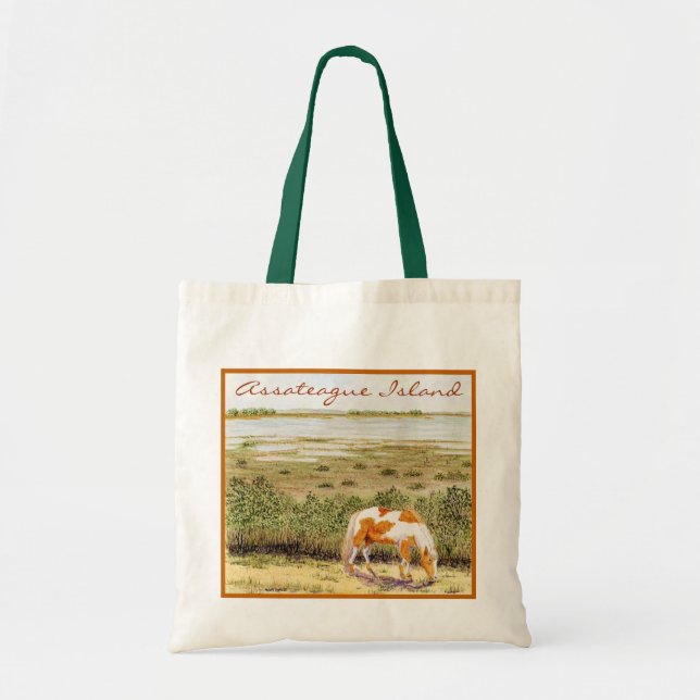 Assateague Isalnd wildes Pferd Tragetasche (Vorne)