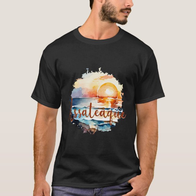 Assateague Island Coastal Sunset View T-Shirt (Vorderseite)