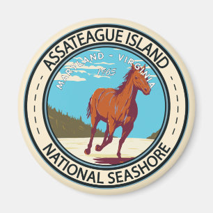 Assateague Island National Seashore Abzeichen Magnet