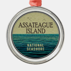 Assateague Island National Seashore Ocean Birds Ornament Aus Metall