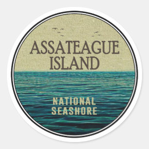 Assateague Island National Seashore Ocean Birds Runder Aufkleber