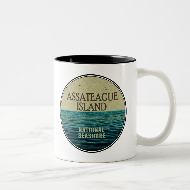Assateague Island National Seashore Ocean Birds Zweifarbige Tasse (Rechts)