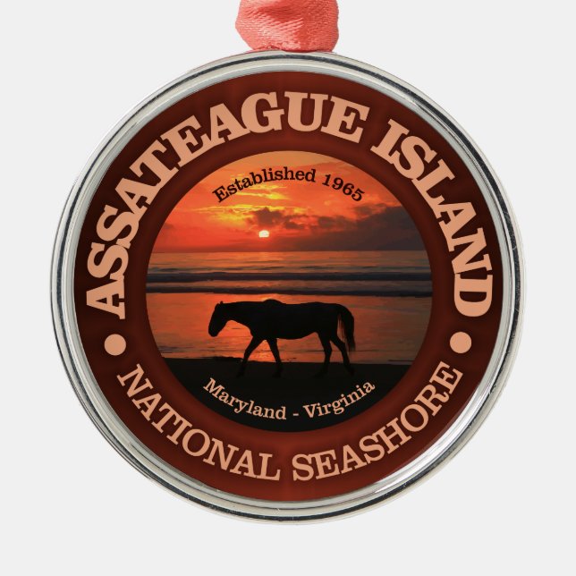Assateague Island National Seashore Ornament Aus Metall (Vorne)