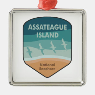 Assateague Island National Seashore Seagulas Ornament Aus Metall