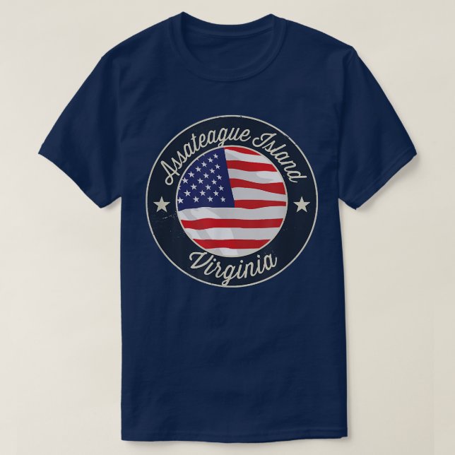 Assateague Island - Patriotic Virginia Souvenir T- T-Shirt (Design vorne)
