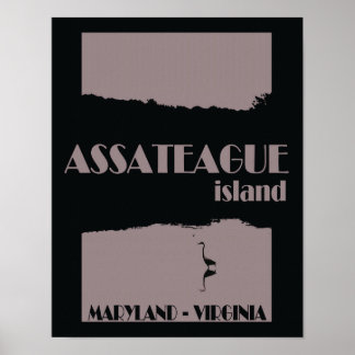 Assateague Island Travel Poster
