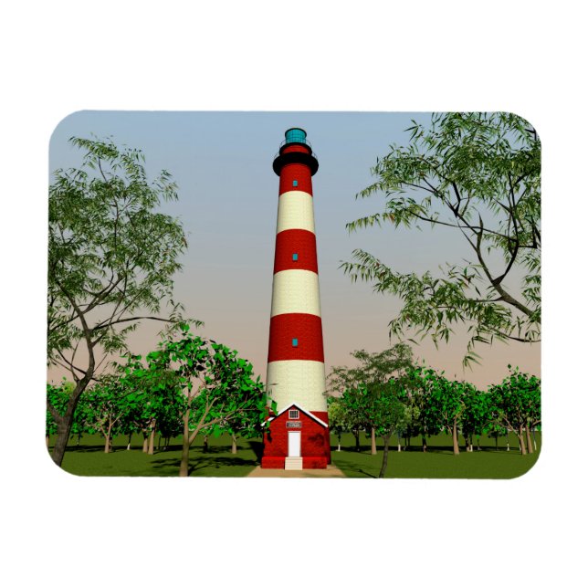 Assateague Lighthouse, Virginia Easterm Shore, Magnet (Horizontal)