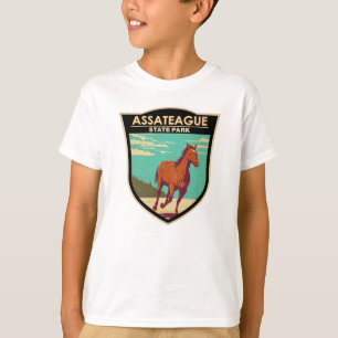 Assateague Staat Park Maryland Abzeichen T-Shirt