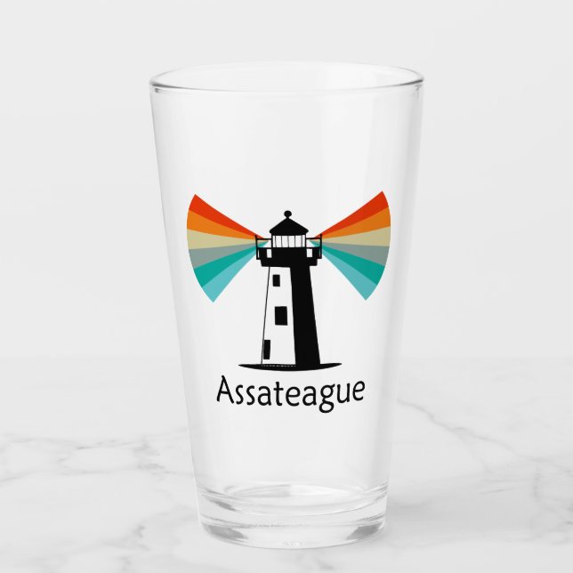 Assateague Virginia Leuchtturm Regenbogen Glas (Vorderseite)