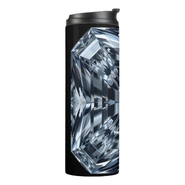 Asscher-Cut Diamond Macro - Spiegelhalle Thermosbecher (Nach links gedreht)