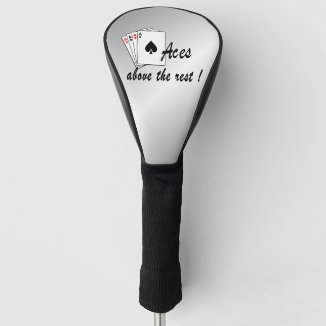 Asse über dem Silber der Erholung Golf Headcover (Vorderseite)