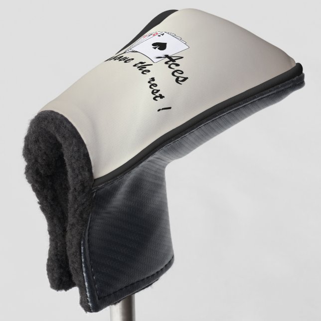 Asse über der Erholung Antikes Gold Golf Headcover (3/4 Vorderseite)