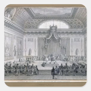 Assemblee des Notables unter Louis Quadratischer Aufkleber