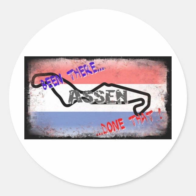 Assen - War da gemacht Runder Aufkleber (Vorderseite)