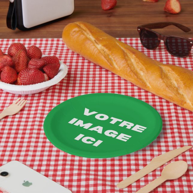 Assiette jtable - Votre image ici - personnalisée Pappteller (Picknick)