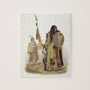 Assiniboin amerikanischer Ureinwohner, überzieht Puzzle