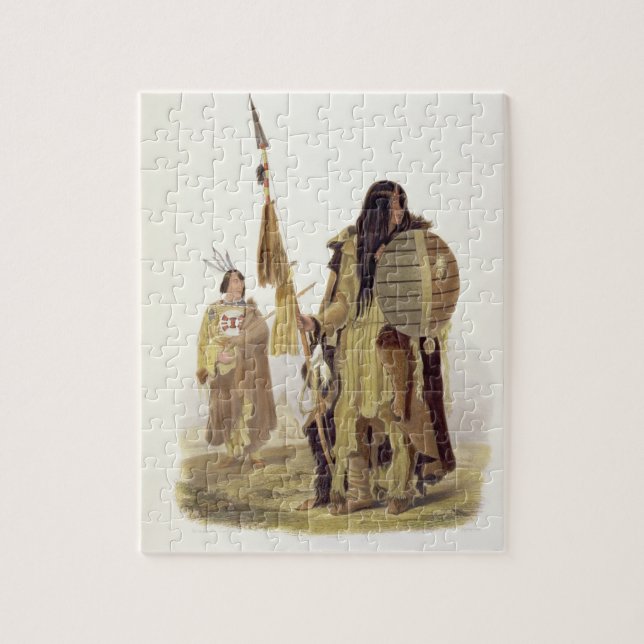 Assiniboin amerikanischer Ureinwohner, überzieht Puzzle (Vertikal)