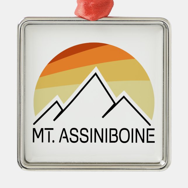 Assiniboine Retro Ornament Aus Metall (Vorne)