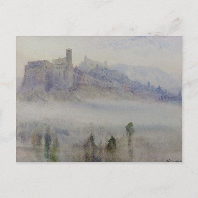 Assisi, früh morgens postkarte (Vorderseite)