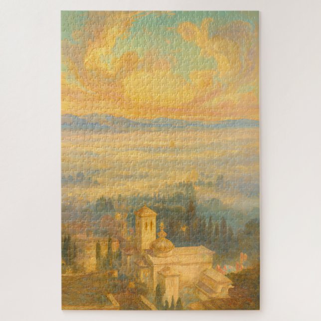 Assisi Italien Horizont Segen Rokoko-Kunstpuzzle Puzzle (Vertikal)