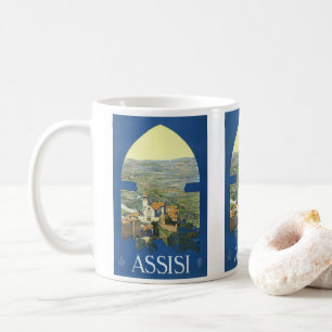 Assisi Italy Vintage Travel Art Collection Kaffeetasse
