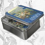 Assisi Italy Vintage Travel Art Collection Puzzle<br><div class="desc">Vintage Darstellung des europäischen Reiseplakats aus Assisi,  Italien mit Blick auf die Landschaft der Stadt mit der Basilika Francesco. Klassische italienische religiöse Architektur.</div>
