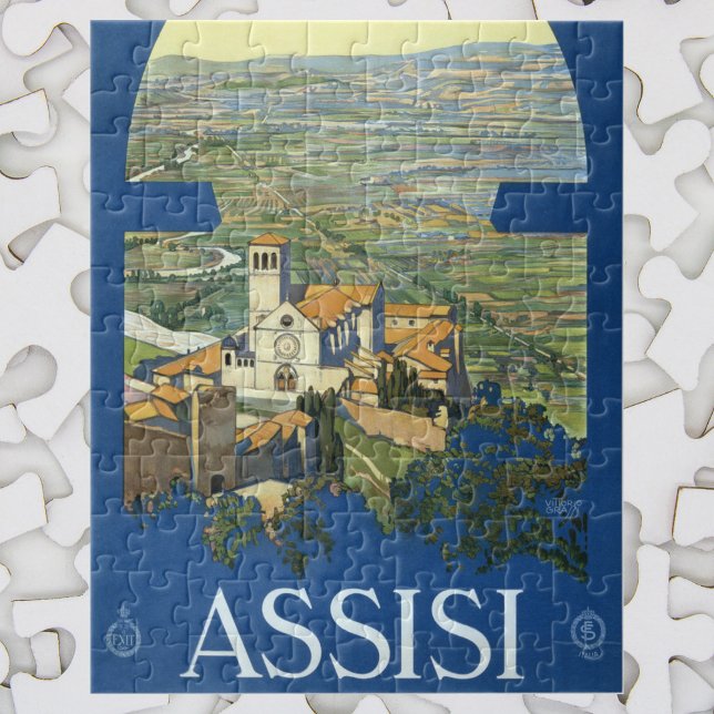 Assisi Italy Vintage Travel Art Collection Puzzle (Von Creator hochgeladen)